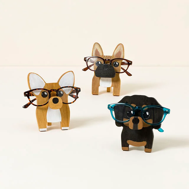 Hand Painted Dog Eyeglass Holder