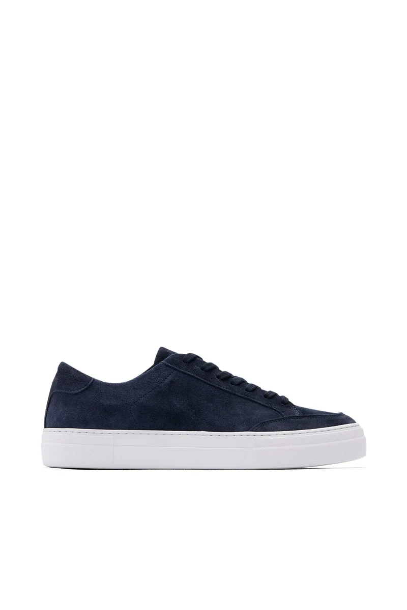 Image of Art Signature Suede Sneaker / JL Navy