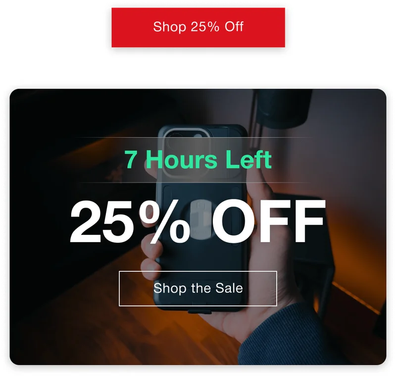 7 Hours Left - 25% off sitewide