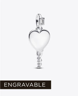 Engravable Heart Key Pendant