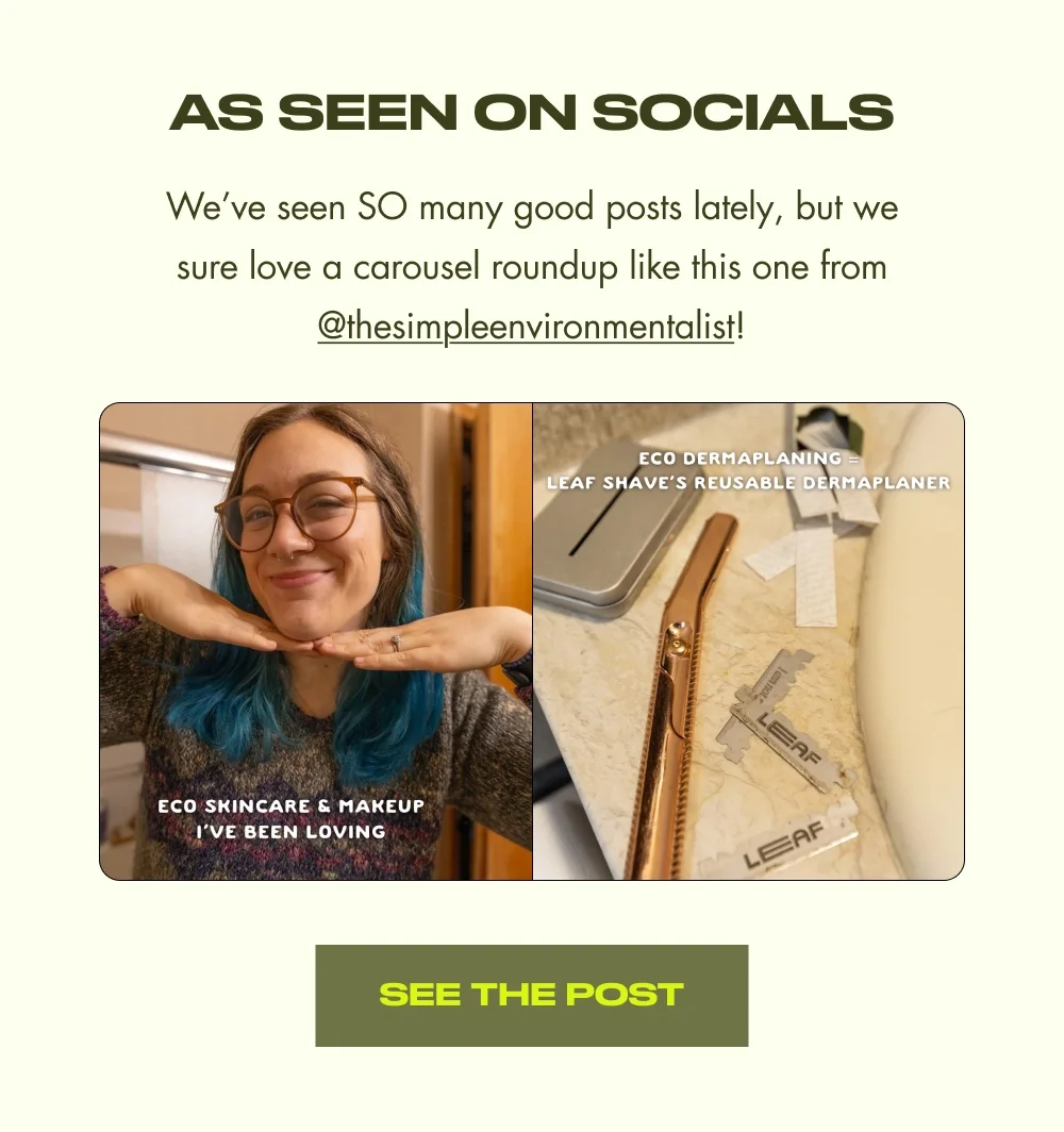 As Seen on Socials We’ve seen SO many good posts lately, but we sure love a carousel roundup like this one from @thesimpleenvironmentalist! SEE THE POST