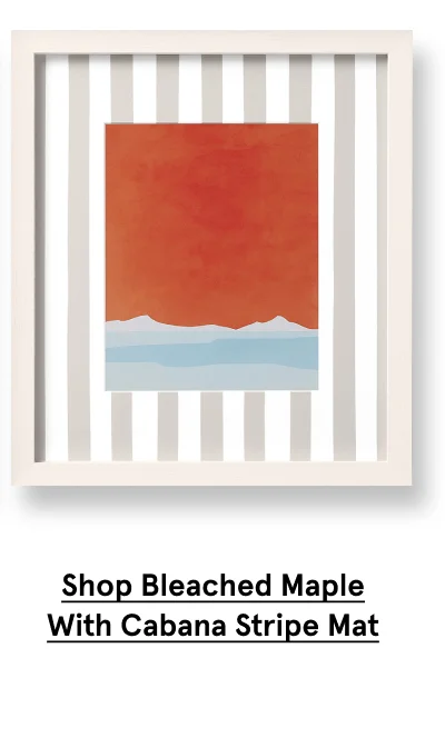 shop Bleached Maple with cabana stripe mat
