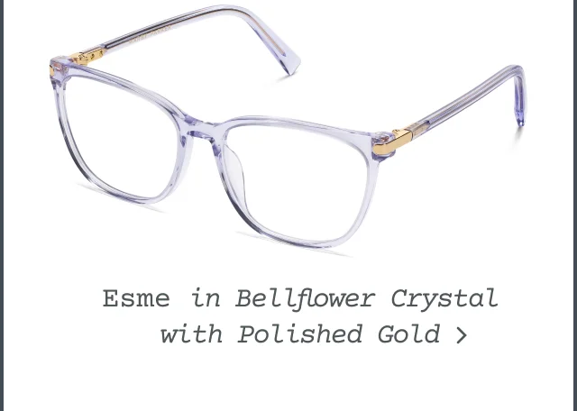 Esme in Bellflower Crystal with Polished Gold