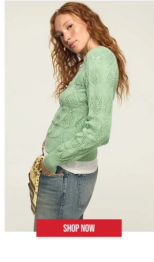 Shop Lace Crew Neck Sweater