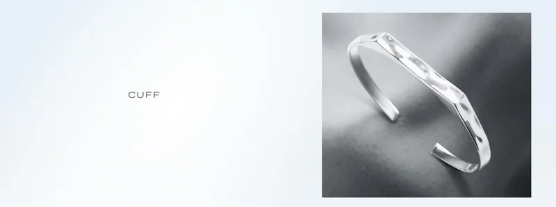 The Cuff and Ring, paired together to create a textured version of a Sterling Silver Classic.