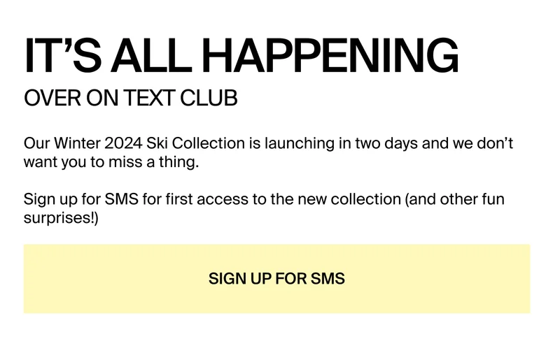 Sign up for the Text Club
