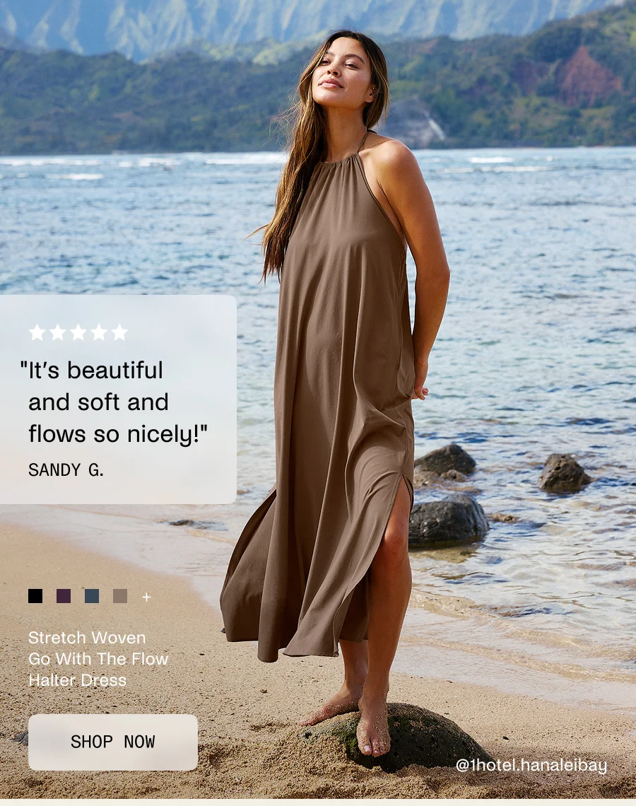 Go With The Flow Halter Dress
