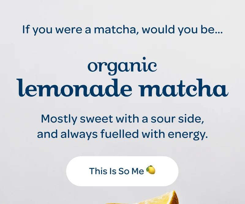 Organic lemonade matcha - 30% off - This Is So Me 🍋