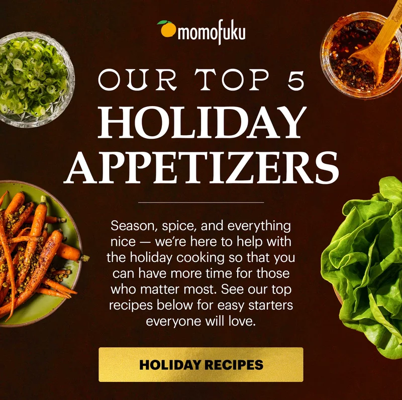 Header: OUR TOP 5 HOLIDAY APPETIZERS. Season, spice, and everything nice -- we're here to help with the holiday cooking so that you can have more time for those who matter most. See our top recipes below for easy starters everyone will love. CTA: HOLIDAY RECIPES