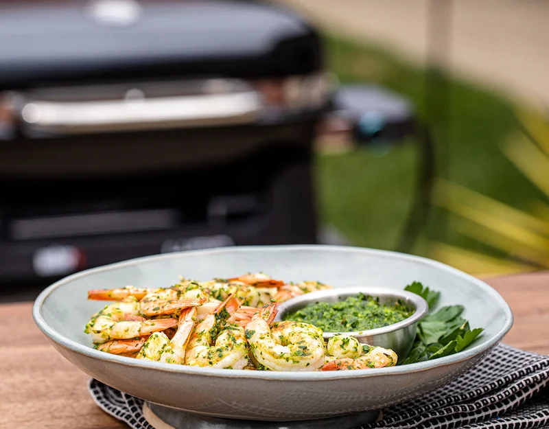 image of the From Frozen Shrimp With Chimichurri Sauce