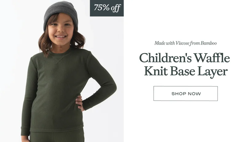 children's waffle knit base layer up to 75% off!