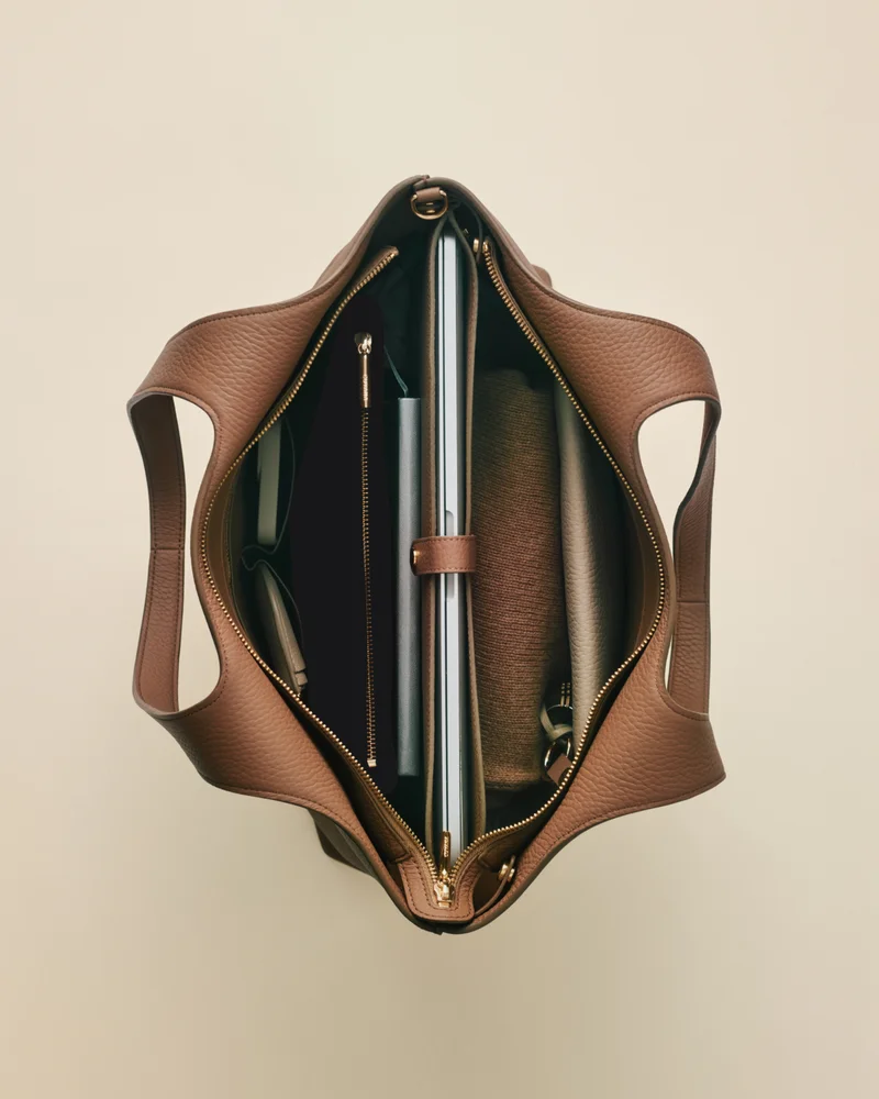 System Zipper Tote Caramel