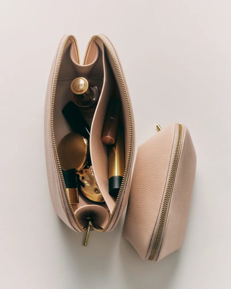 Travel Case Set Ecru/ Cappuccino