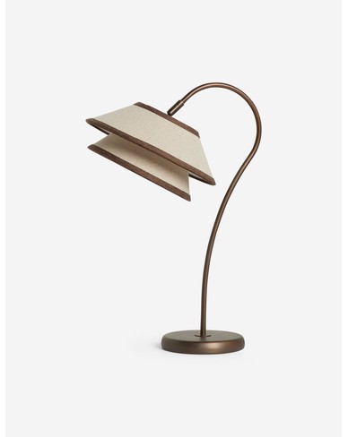 Pittman Table Lamp - Ivory and Toffee