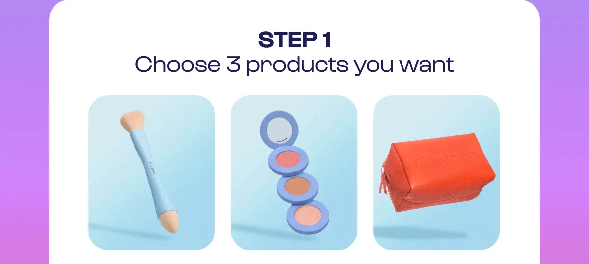 Choose 3 products you want