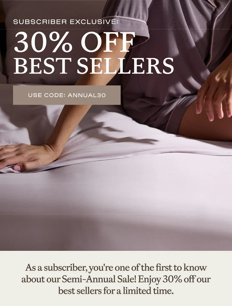 30% off best sellers - use code discount code