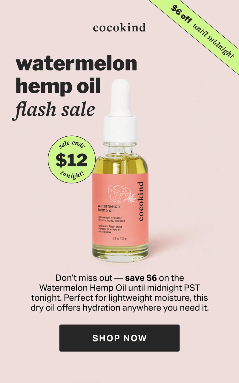 watermelon hemp oil flash sale ends tonight