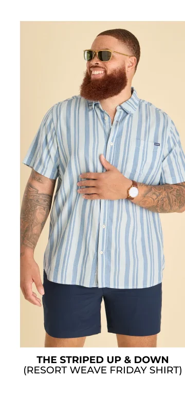 Resort Weave Friday Shirt: The Striped Up & Down