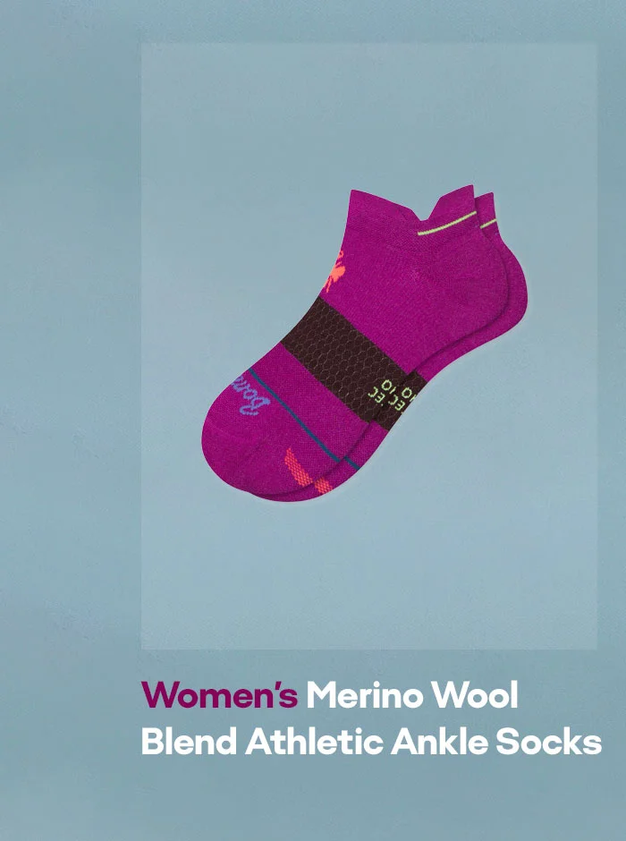 Women's Merino Wool Blend Athletic Ankle Socks