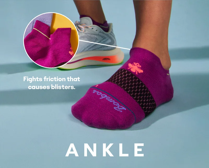 ANKLE. Fights friction that causes blisters.