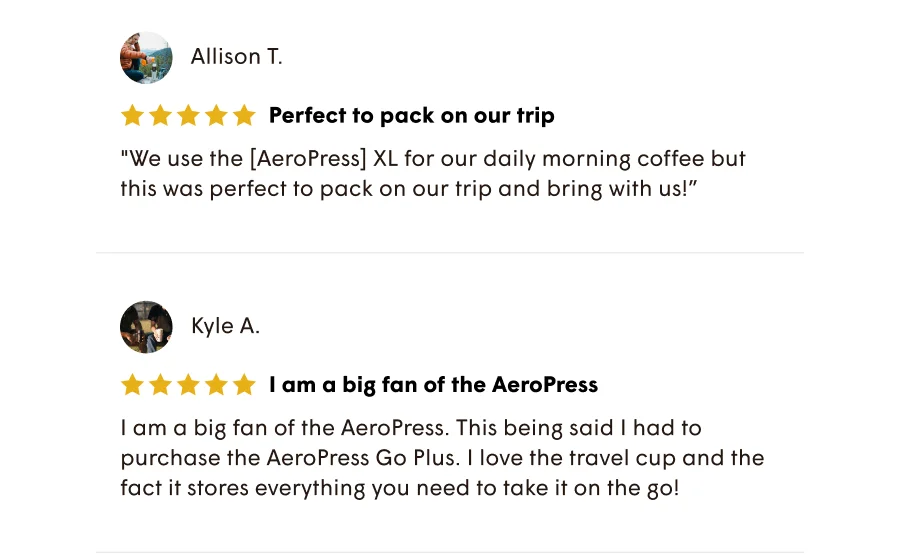 Perfect to pack on our trip / I am a big fan of the AeroPress