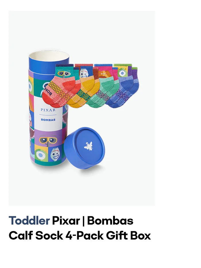 Toddler Pixar | Bombas Calf Sock 4-Pack Gift Box