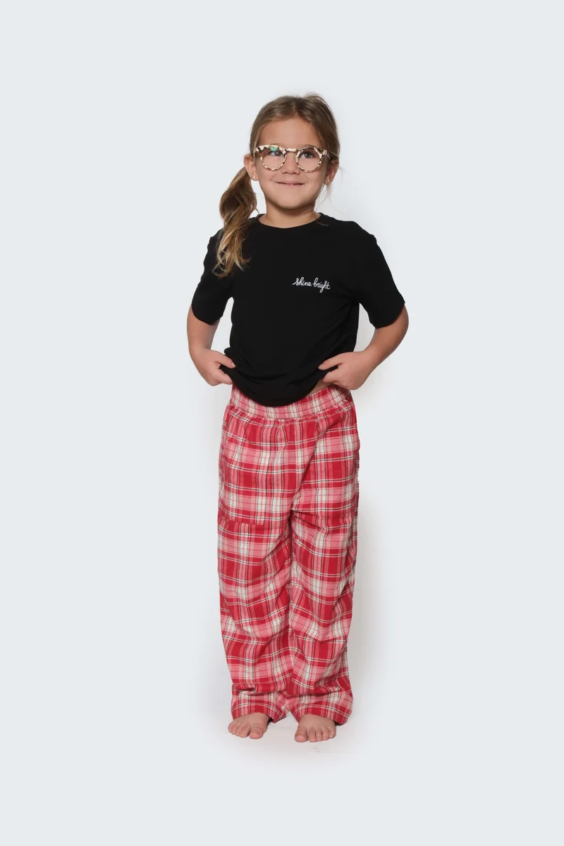 Image of Kids Remy Pant in Red Plaid