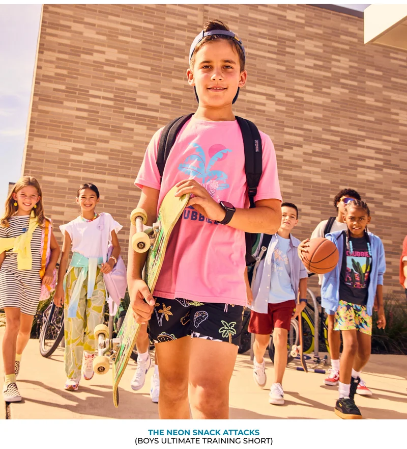 Boys Ultimate Training Short: The Neon Snack Attacks