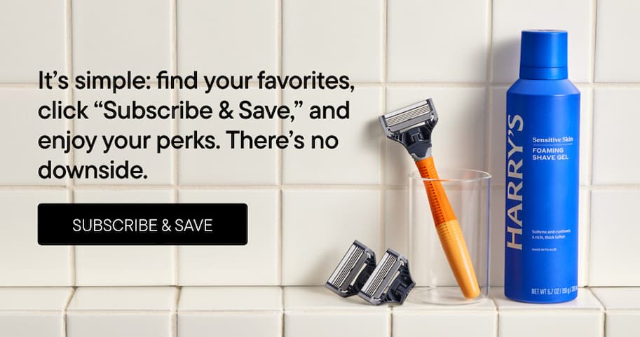Harry's products in bathroom