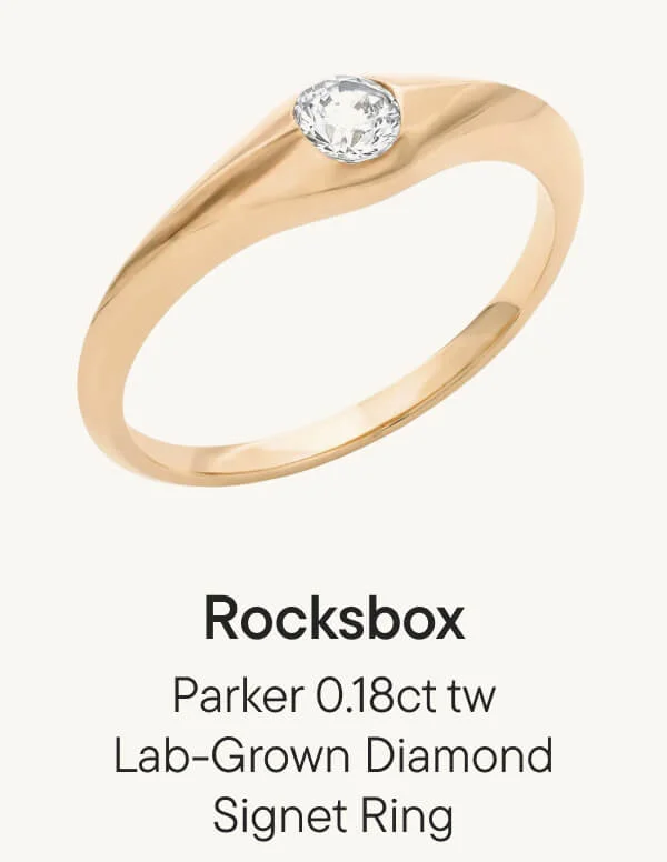 Parker 0.18ct tw Lab-Grown Diamond Signet Ring