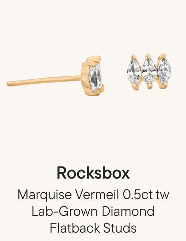 Marquise Vermeil 0.5ct tw Lab-Grown Diamond Studs