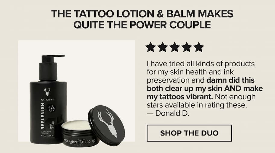 the tattoo lotion and balm makes quite the power couple