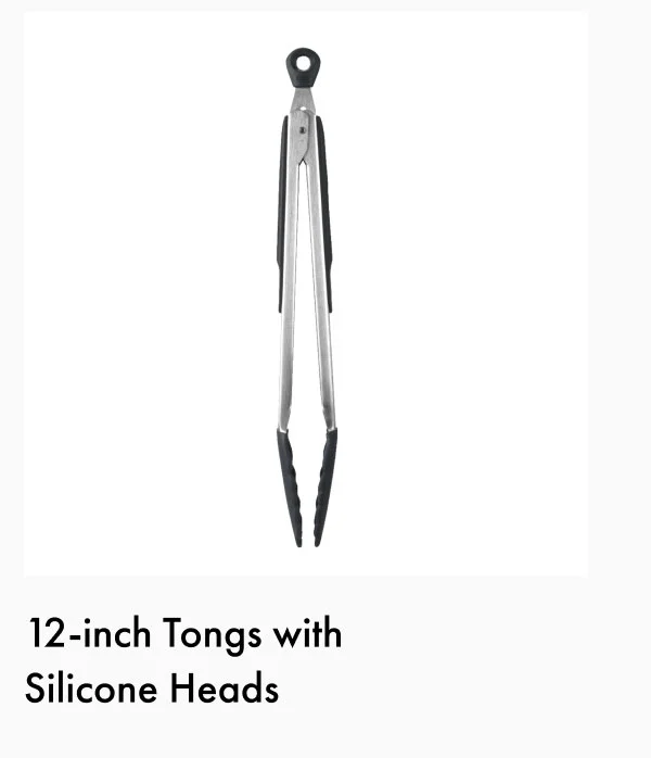 12-inch Tongs with Silicone Heads