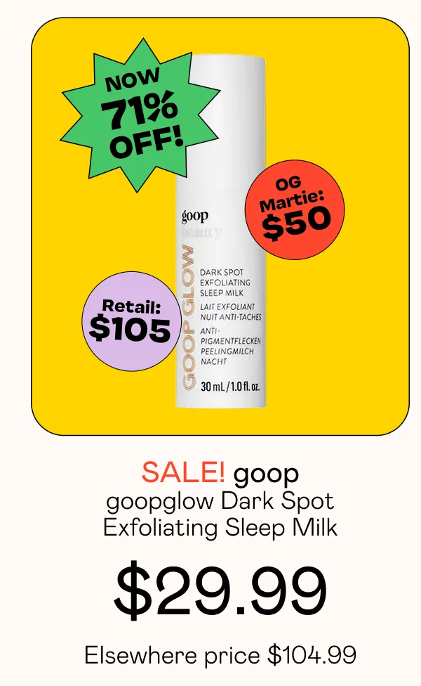 Goopglow Dark Spot Exfoliating Sleep Milk