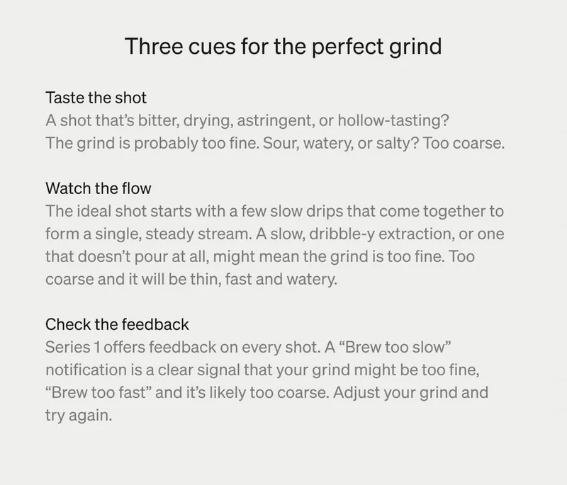 Three cues for the perfect grind.