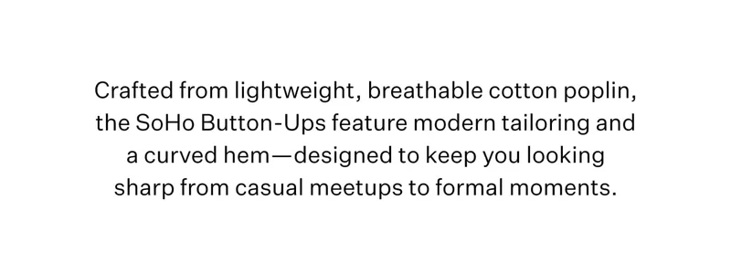 Crafted from lightweight, breathable cotton poplin