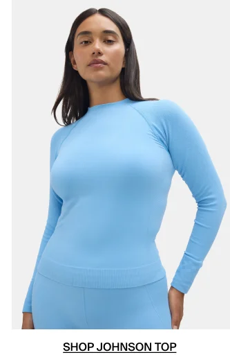 Shop Johnson Top in Forget Me Not