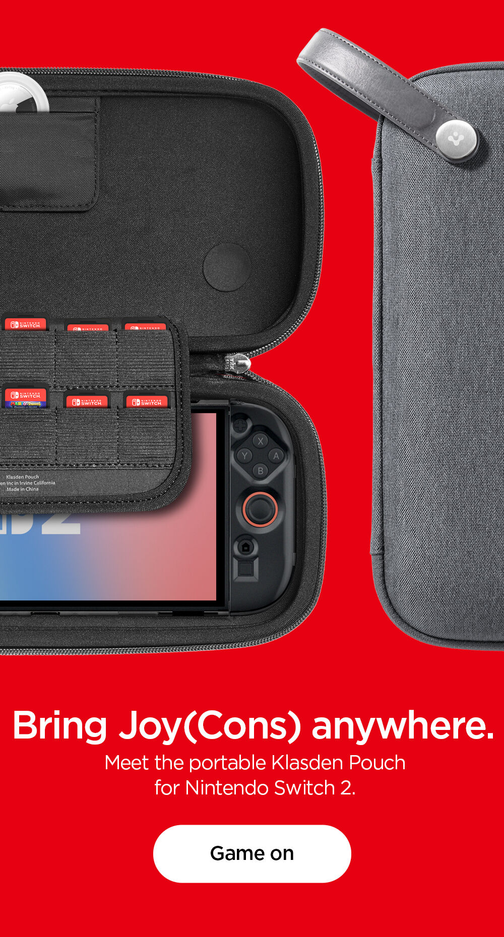 Bring Joy(Cons) anywhere. Meet the portable Klasden Pouch for Nintendo Switch 2. Game on.