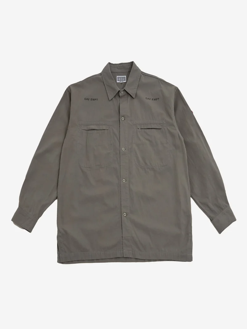 Image of C.E Cav Empt Cotton Casual Shirt - Grey