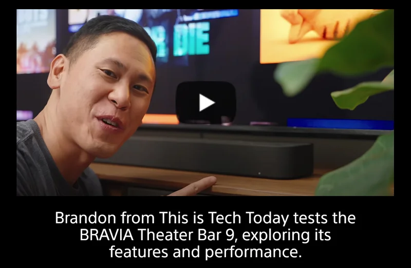 Brandon from This is Tech Today tests the BRAVIA Theater Bar 9, exploring its features and performance.