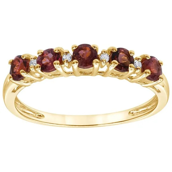 Affinity Gems Gemstone & Diamond Ring, 14K GoldPlated