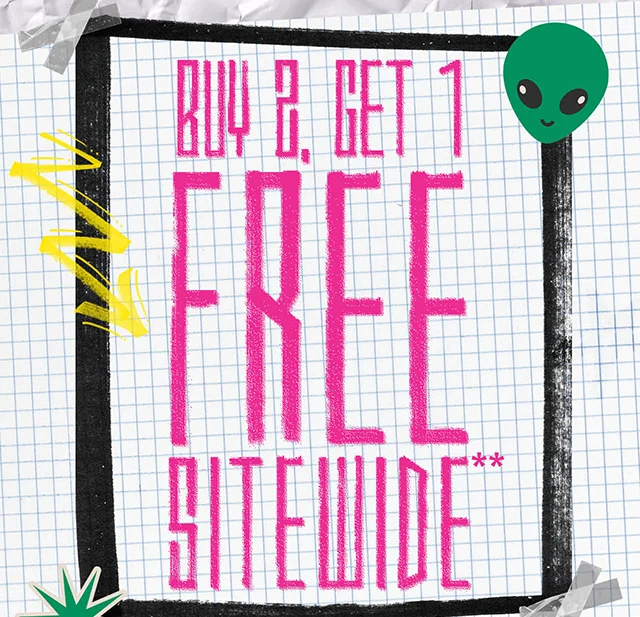 Hours Left Buy Two, Get One Free Sitewide. Shop now.