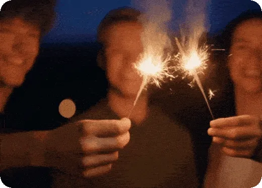 Image of people with sparklers