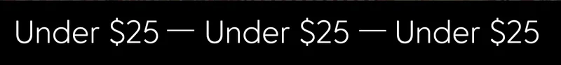Under $25