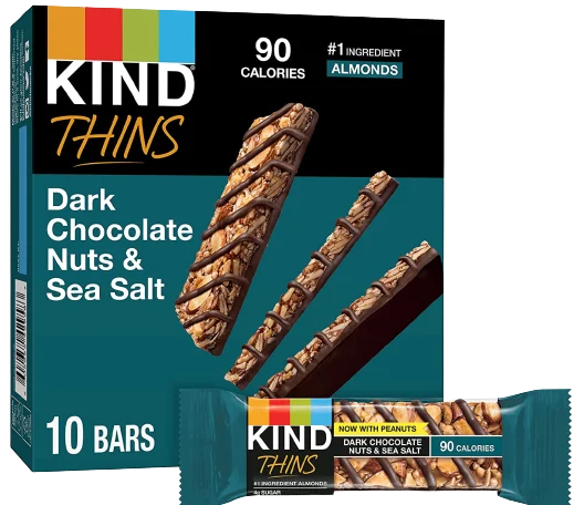 Image of KIND Thins Dark Chocolate Nuts & Sea Salt Bar (10 CT)