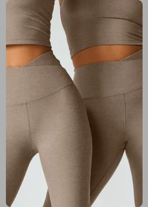 Spacedye At Your Leisure High Waisted Midi Legging in Birch Heather