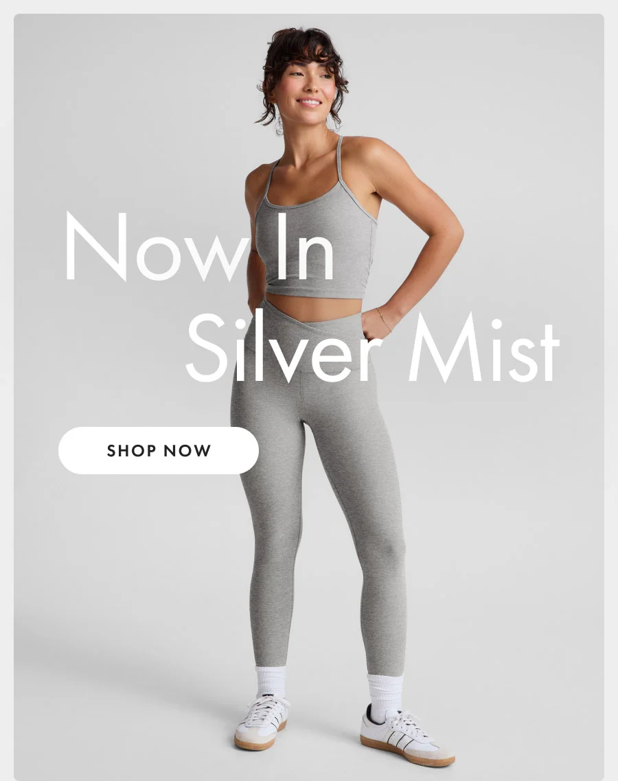 Shop Spacedye At Your Leisure Midi Legging in Silver Mist
