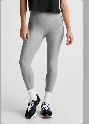 Spacedye At Your Leisure High Waisted Midi Legging in Silver Mist