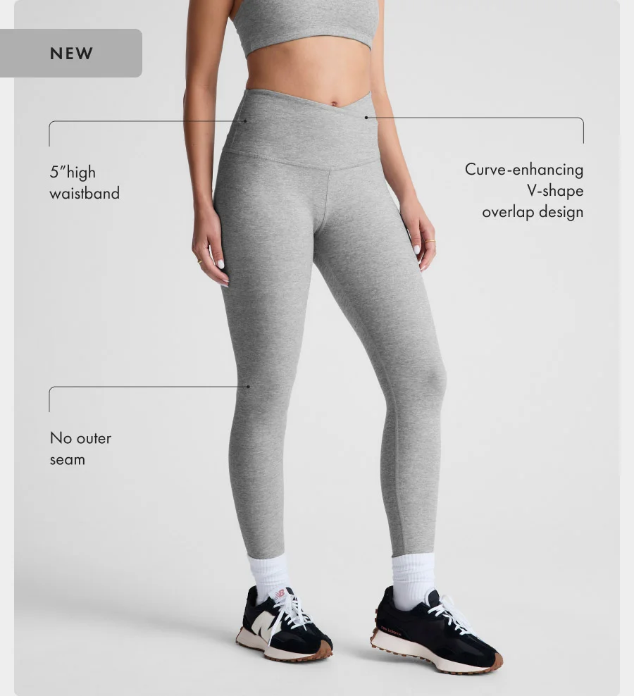 Spacedye At Your Leisure High Waisted Midi Legging in Silver Mist