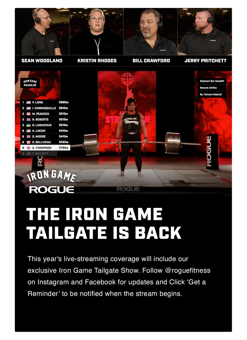 The Iron Game Tailgate is Back